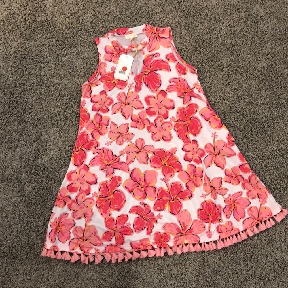 NWT Simply Southern Sarasota sleeveless tassel dress